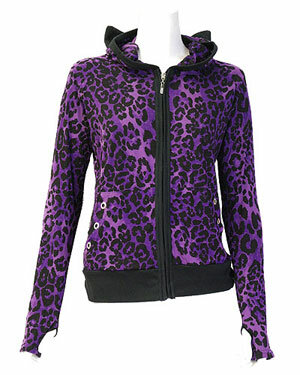 SUDADERA LEOPARDO MORADO